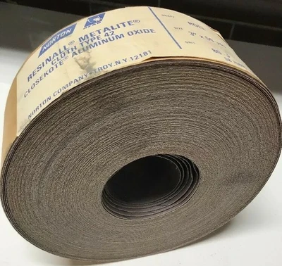 Norton Resinall Metalite Cloth Type 42 Closekote Aluminum Oxide 3"x 50yds 80-J