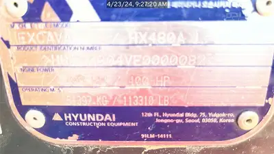 Used 2023 HYUNDAI HX480AL Crawler Excavators North Carolina US | National Equipment Dealers #1422498