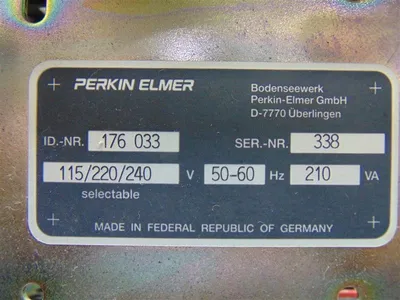 Perkin Elmer MCS 100 Control Unit / Chassis 176 033 Used