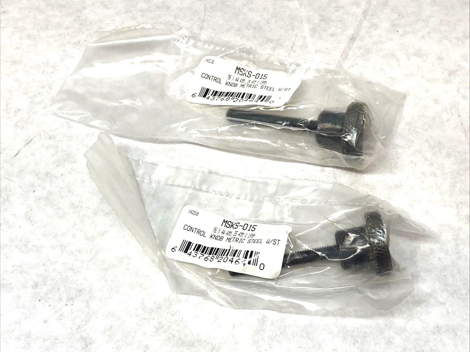 New | in-Stock S&W Manufacturing Knurled Control Knob M6 w/ Stud Assembly LOT OF 2 Handles & Knobs Michigan US | Maverick Industrial Sales #1400804