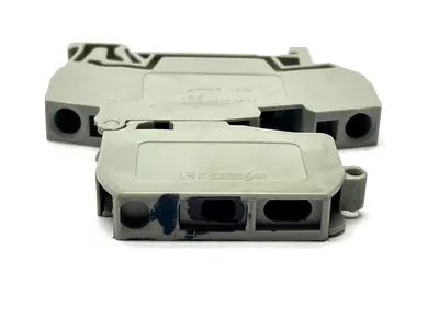 281-611 | Wago  Two-Conductor Fuse Terminal Block w/ Pivoting Fuse Holder LOT OF 3 - Used