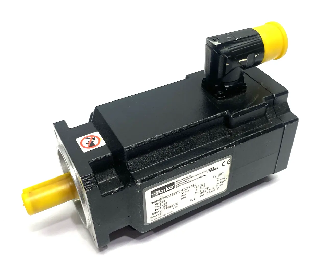USED PARKER BRUSHLESS SERVO MOTOR 0 BRAKE IP64 CLASS F