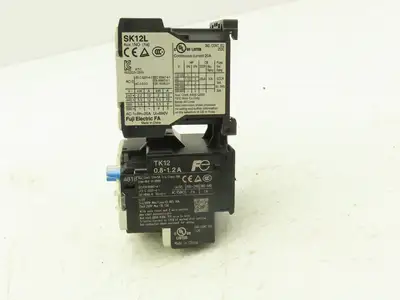 Fuji SK12L Motor Starter Contactor 5.5kW 600V TK12W & Thermal Overload 0.8-1.2A