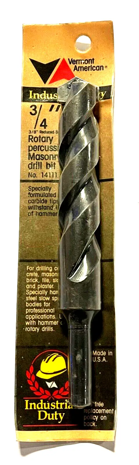 Vermont American 3/4" Masonry Drill Bit Carbide Tipped Rotary Percussion Bit USA