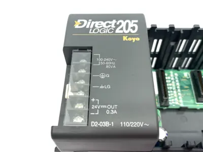 USED AUTOMATIONDIRECT DIRECTLOGIC DL205 I/O BASE, 3-SLOT, DIN RAIL /PANEL