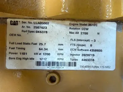 New | in-Stock CAT 3512C  (2024 MFG) Diesel Generators Texas US | Oil The Woodlands Group #1500823