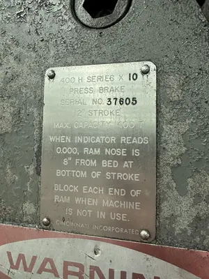USED CINCINNATI 400H X 10