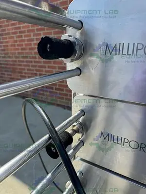 USED MILLIPORE STAINLESS STEEL PELLICON 2 CASSETTE FILTER HOLDER STACK OF 8