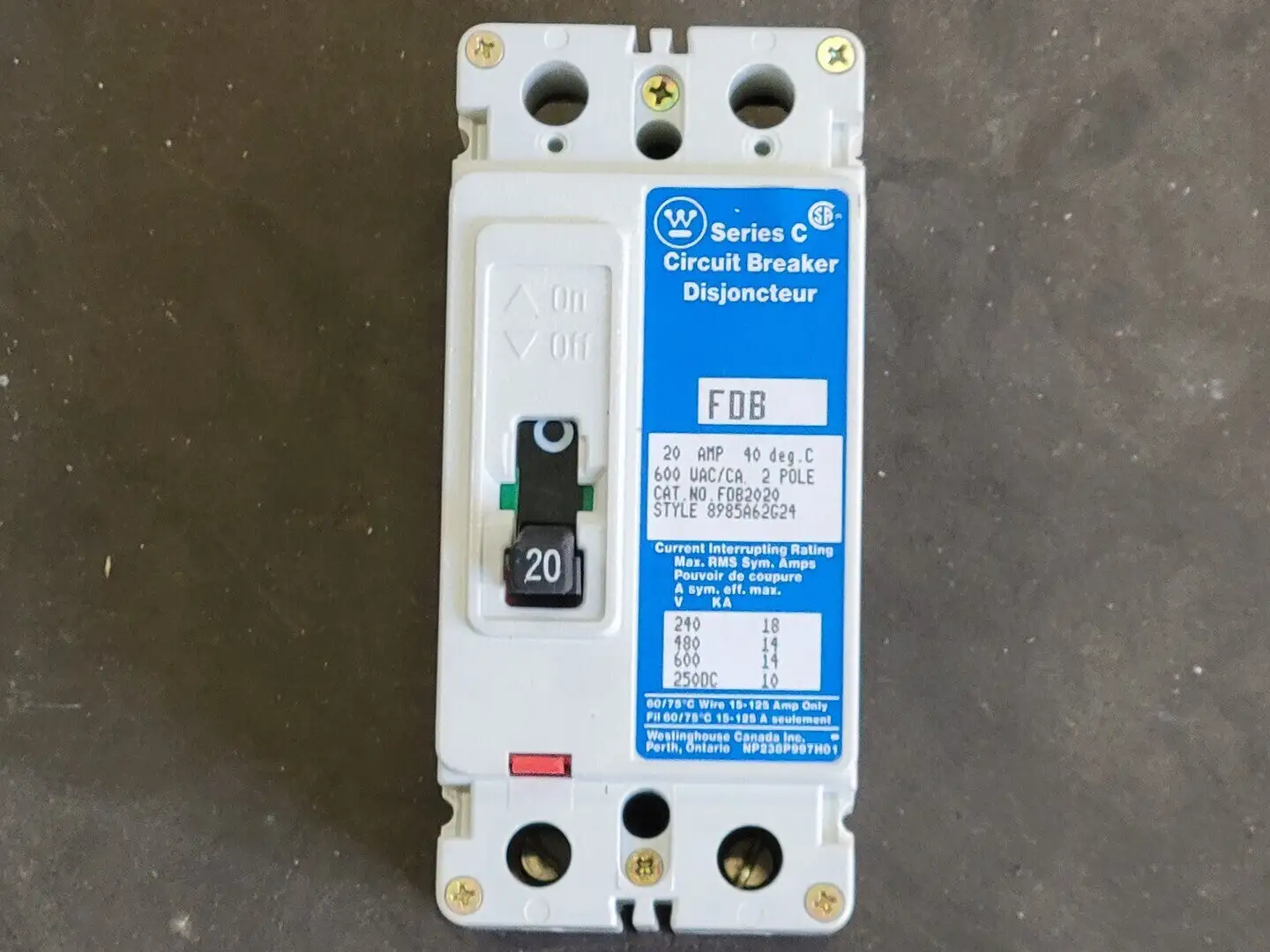 USED WESTINGHOUSE FDB2020