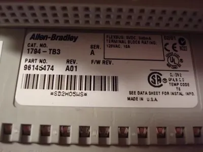 Allen Bradley 1794-TB3 Flex I/O Terminal Base A01 Used