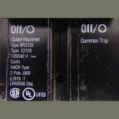 Cutler Hammer 2 Pole 125 Amp Push-in Breaker
