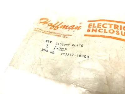 USED HOFFMAN NVENT LAY-IN CLOSURE PLATE, 2.50 X 2.50", GRAY STEEL
