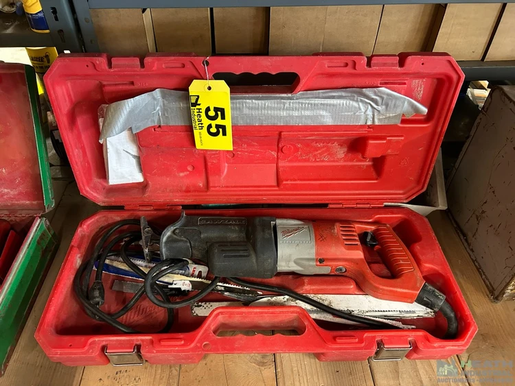 Used _UNKNOWN_ MILWAUKEE ELECTRIC SAWZALL CAT NO. 6519-22 W/ CASE Woodworking Saws Illinois US | Heath Industrial Auction Services #1379641