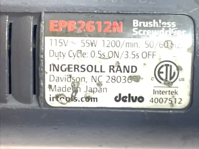 Used Ingersoll Rand Brushless Electric Inline Screwdriver 115V Push-To-Start Screw Drivers Michigan US | Maverick Industrial Sales #1398172