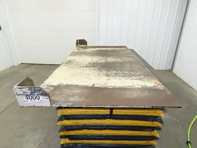 Airfloat Pneumatic Scissor Lift Table 4000lb 42x84" Top 24" Lift 35.5" Height