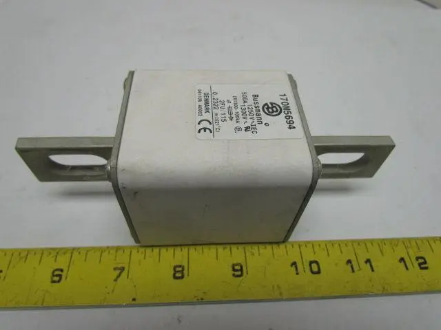 Bussmann 170M5694 500 Amp High Speed Square Body Blade Fuse 1250 Volt IEC