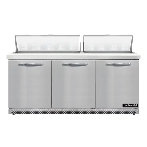 Continental D72N18-FB 72" Designer Line Sandwich/salad Prep Table W/ Refrigerated Base, 115v