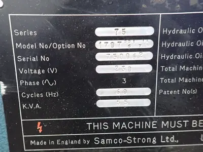 SAMCO 75 Used Hydraulic Presses | PlastiMach Corp (12)