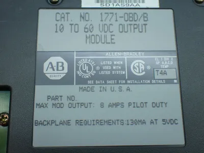 Used ALLENBRADLEY 1771OBD/B PLC Input & Output Ohio US | HGR 24 #879750