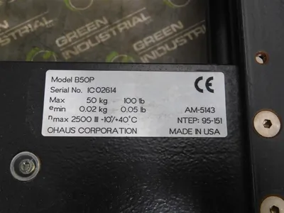OHAUS I5S & B50P Floor Scale 0.05 - 100 lb 0.02-50 kg -10°/+40°C Used