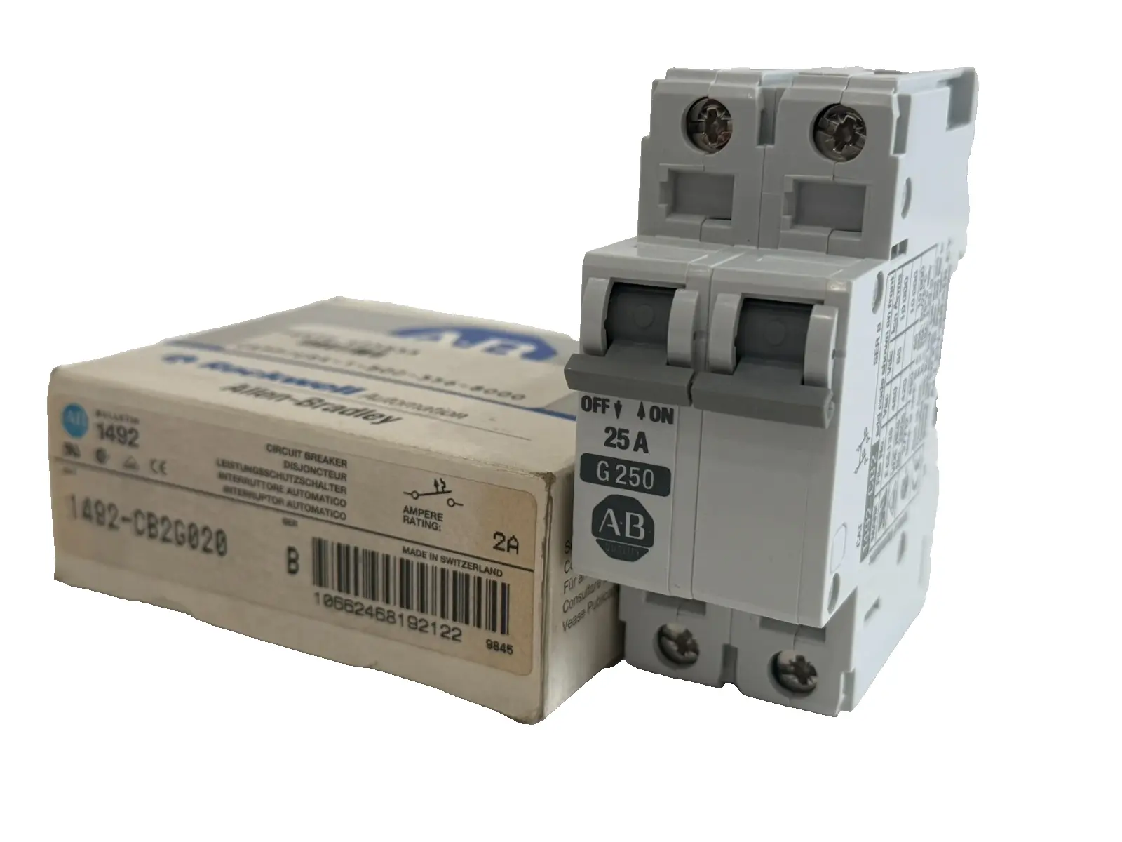 ALLEN BRADLEY 1492-CB2G250 CIRCUIT BREAKER SER.B 1492CB2G250 NEW, SURPLUS
