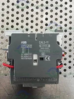 USED ABB A26-30-10 CONTACTOR  W/ ABB CAL5-11 AUX CONTACT BLOCK