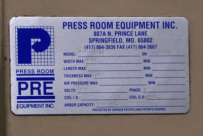 USED 1995 Press Room Eqpt PRPD-6060A