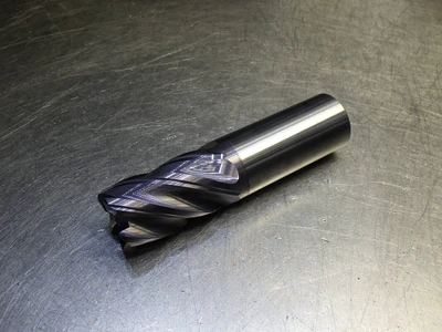 Kyocera / SGS 1" 5 Flute Coolant Thru Carbide Cr Endmill .06 R 38654 (LOC3646)