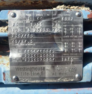 USED WESTINGHOUSE 20 HP