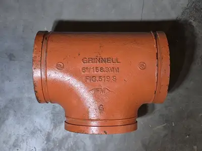 6" Grooved End Tee Pipe Fitting, Fig 519S