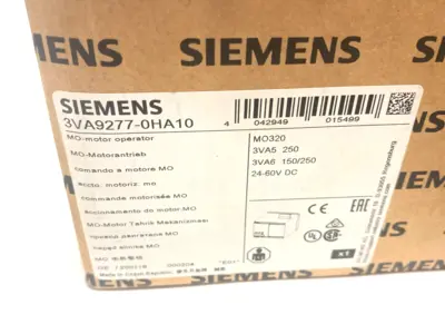 USED SIEMENS MOTOR OPERATOR MO320 24-60 V DC ACCESSORY FOR 3VA52