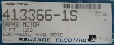 NEW RELIANCE ELECTRIC 413366-1S MOTOR BRAKE 230/460V 4133661S
