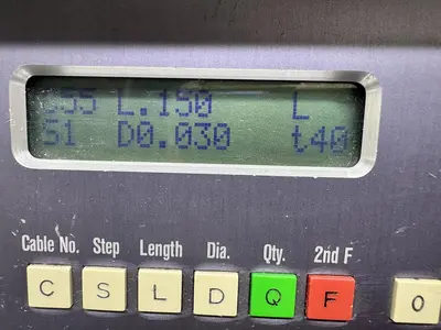 USED SCHLEUNIGER MP257 PROGRAMMABLE COAXIAL CABLE STRIPPING MACHINE