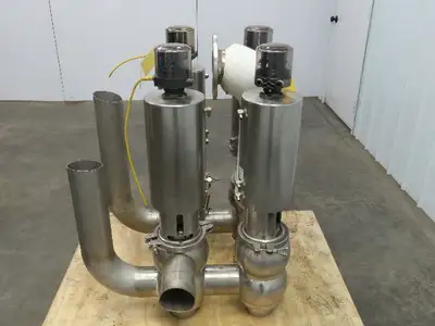 Sudmo DN4"/PN6/1.4404/S SS Sanitary Valve Pneumatic Actuator 4" Outlet Matrix