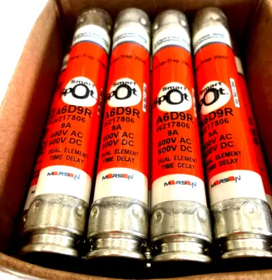 NEW MERSEN A6D9R CLASS RK1 FUSES 9AMP 600V LOT OF 9