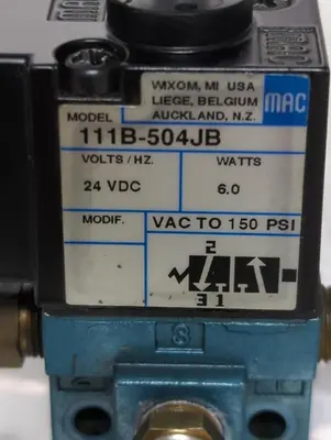 Used MAC VALVES 111B-504JB Solenoid Valves Ohio US | Surplus Asset Holdings #1365634