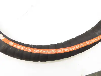 Mustang 1.5"ID x 9' 6" Acid Chemical Transfer Hose Camlok Ends 200 PSI