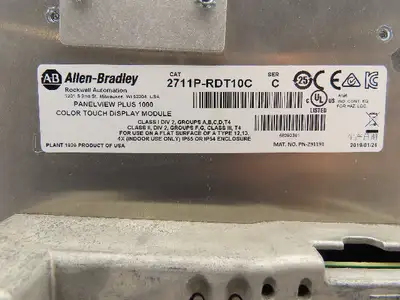 Allen Bradley 2711P-T10C4D8 HMI PanelView Plus 1000 Operator Control Panel