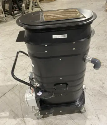 USED RUWAC CONTINUOUS DUTY INDUSTRIAL HEPA VACUUM 3HP 180CFM, QUIET OP.
