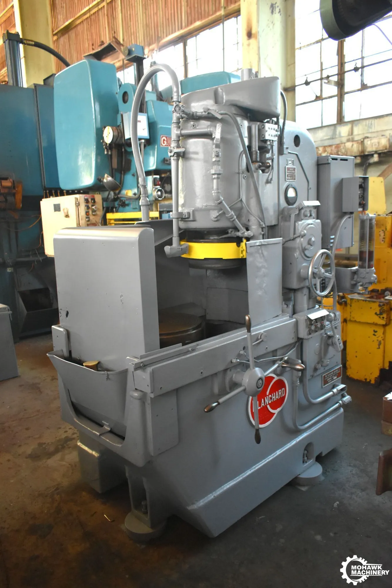 16" BLANCHARD "11-16" VERTICAL-SPINDLE ROTARY SURFACE GRINDER w/CYLINDRICAL GRINDING WHEEL - 15 HP SPINDLE - COOLANT SYSTEM