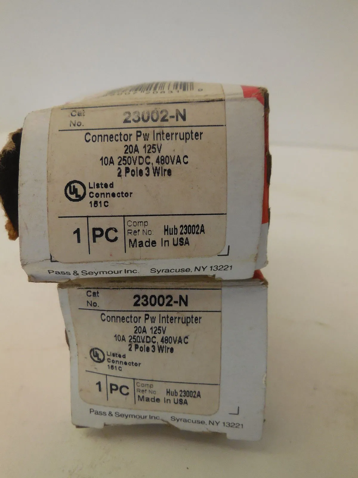 2 NEW BRYANT 23002-N POWER INTERRUPTING CONNECTOR 23002N