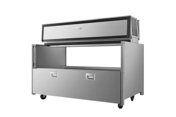 New | in-Stock Atosa New Atosa AMC-5802 58" Forced Air Milk Cooler - Double Access Bottle Coolers Illinois US | Falcon Restaurant Supply #1375598