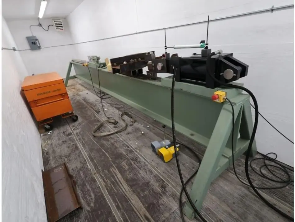 200 TON X 15' BEECHE WIRE CABLE FORCE TENSILE HYDRAULIC TEST BENCH, WITH CONTROLLER & DISPLAY, NEW 2020: YOBRO #25186