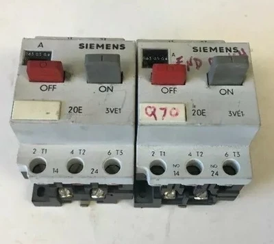 Used SIEMENS 3VE1020-2E Starters Indiana US | J&J Industrial Supply #520168