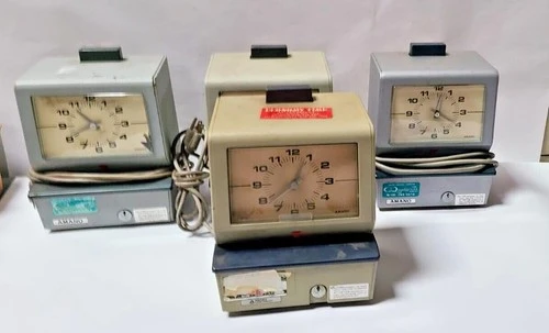 Lot of 4 Pcs AMANO 3609 SERIES 3500/3600 VINTAGE TIME CLOCK Recorder Punch