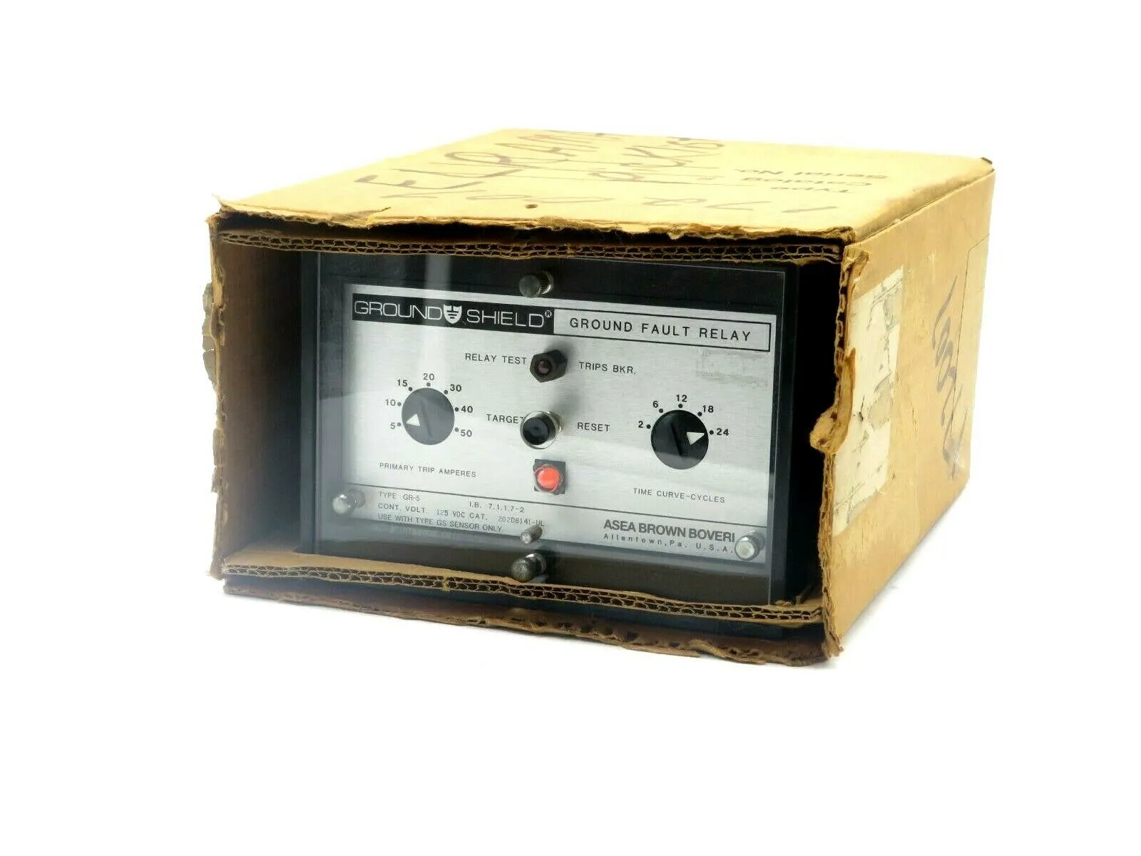 USED ABB 202D6141-UL GROUND FAULT RELAY GR-5 202D6141UL