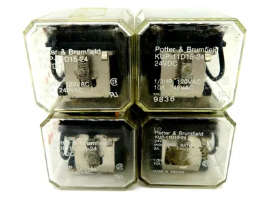 NEW LOT OF 4 POTTER & BRUMFIELD KUP-11D15-24 RELAY KUP11D1524
