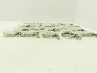 TL China 2" Steel Bolted Sanitary Clamp 304SS 2" Pipe Flange Dia 2.5" Lot of 20
