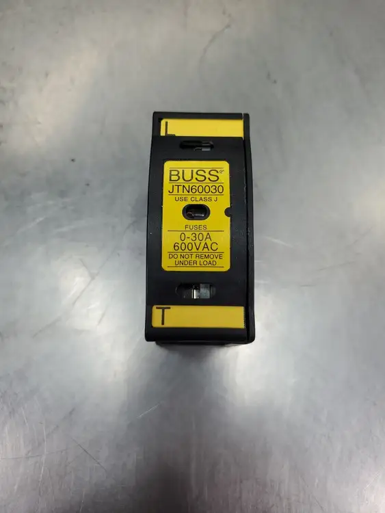 Used Bussmann JTN60030 Fuse Holder, Class J, 0-30A, 600V. Fuse Accessories | Palmetto Automation #1155225