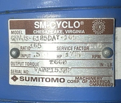 USED Sumitomo CNVJS-6105DAY-165